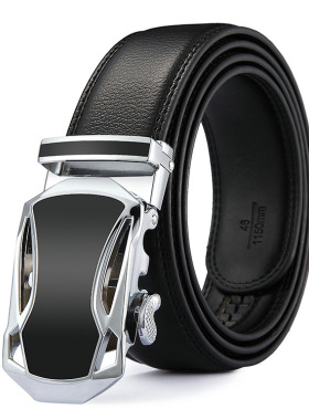 Male Belts black business metal buckle strap belt men皮带