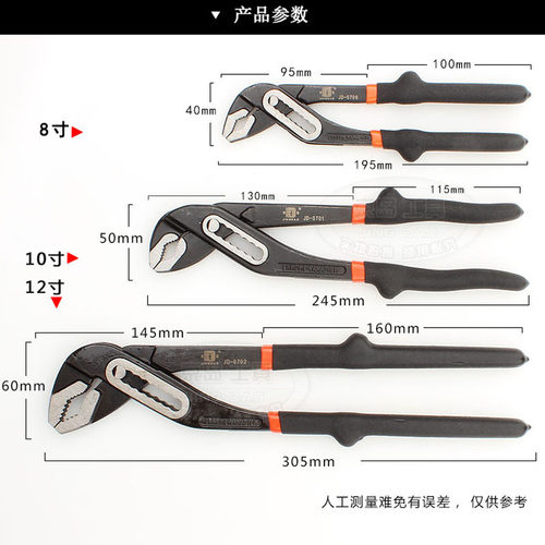 多用扳手活动钳管钳多功能板手大水泵钳子下水道修空调工具活扳手 - 图2