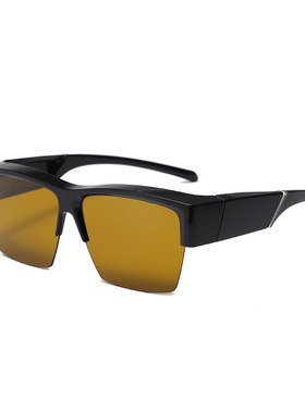 新款近视套镜男可套近视镜墨镜半框太阳镜套镜男士开车驾驶偏光镜