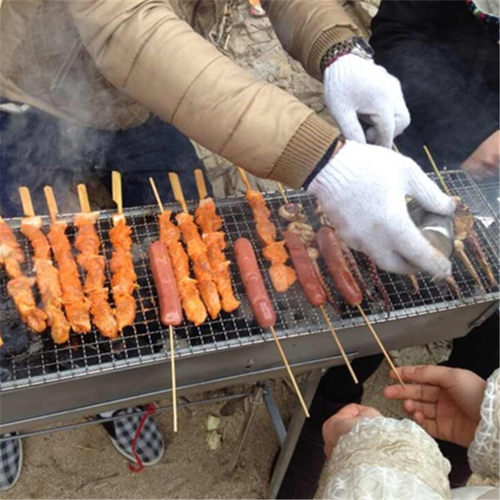 蝶烤香锌铁合金加厚bbq烧烤炉家用户外便携式防锈烧烤箱烧烤架 - 图1