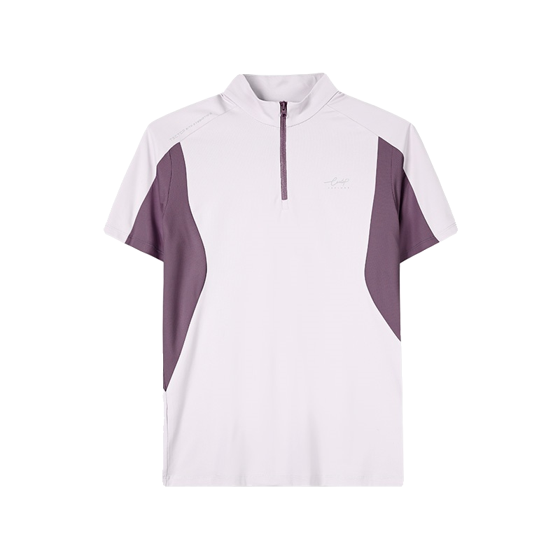 探拓户外夏季女士款宽松透气时尚速干T恤运动休闲短袖立领半开衫,淘宝优惠券,粉丝福利购,淘宝优惠卷