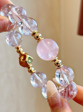 -水晶手串太稳了犯太岁本命年闭眼入手链(配盒子)SJ6363