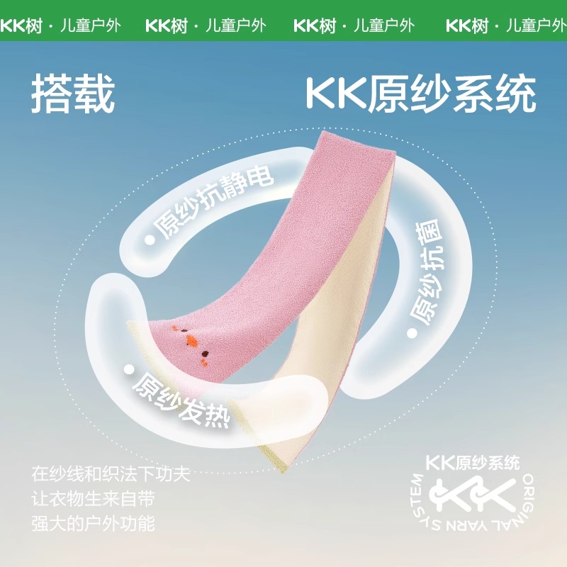 KK树宝宝围巾女童秋冬季2024新款儿童围脖男童冬外出针织防风护颈