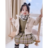 Бархатная весенняя куртка, комплект, пуховик, свитер, увеличенная толщина, в западном стиле