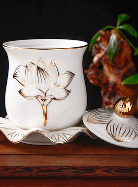 陶瓷观音供佛杯净水杯佛堂供杯