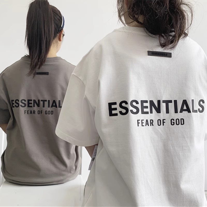 FOG新款FEAR OF GOD复线ESSENTIALS宽松后背硅胶短袖高街男t恤夏 - 图0