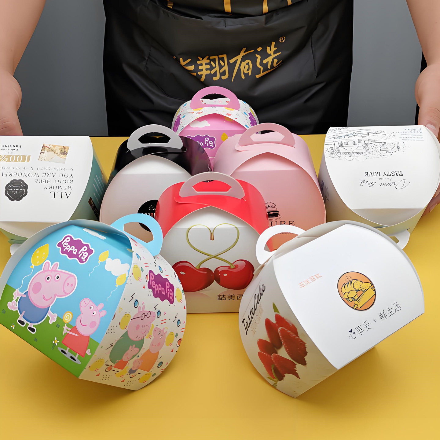 小四开蛋糕盒一次性手提慕斯盒小西点盒烘焙点心包装盒纸盒包邮,淘宝优惠券,粉丝福利购,淘宝优惠卷