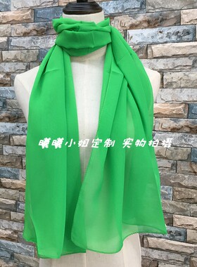 丝巾纯色韩版女春夏季
