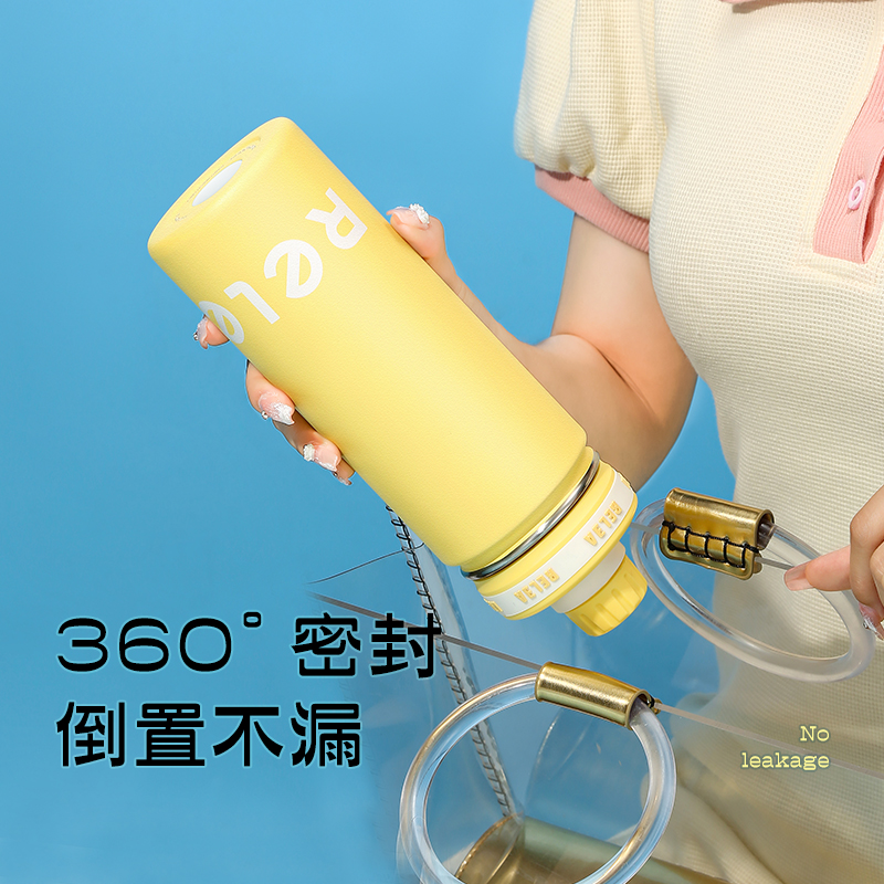 物生物大容量保温杯男女士高颜值316L水杯女生儿童水壶带吸管杯子 - 图1