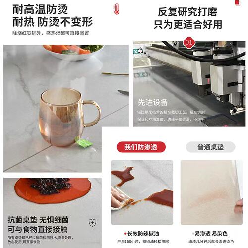 pvc透明软玻璃桌面保护膜桌布防水防油免洗桌垫台布茶几垫水晶板 - 图0