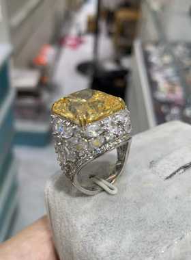 欧美复古戒指925纯银锆石戒指女夸张大个性新款俏立