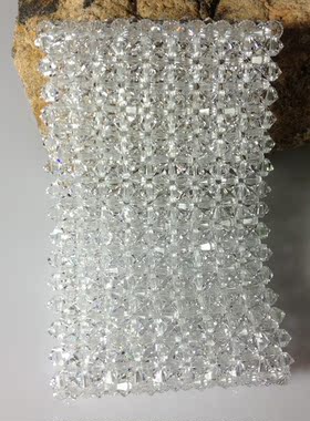手工串制  加宽版 超闪 女款  时尚 奥地利水晶手链
