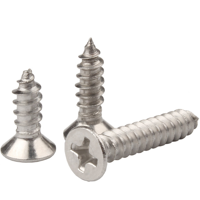 304 stainless steel cross countersunk head lengthened self-tapping screw
