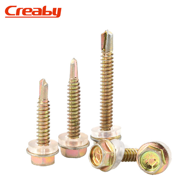 External hexagonal drill tail color steel tile self-tapping screw
