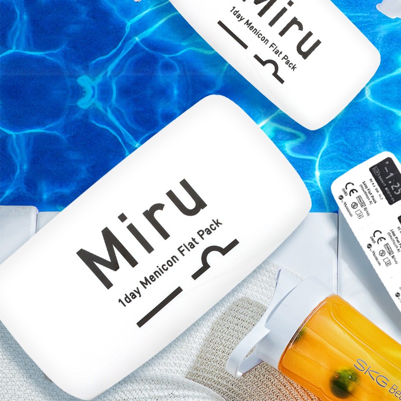 米如Miru隐形近视眼镜日抛30片*3盒一次性水润透明片官方正品进口
