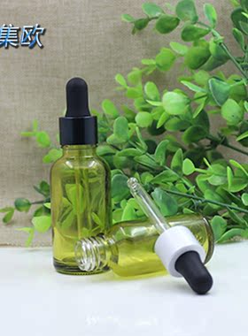 橄榄绿精油瓶玻璃瓶化妆品瓶瓶