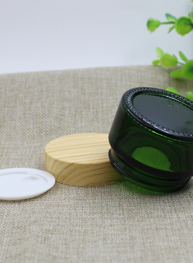 新品20g30g50g绿色玻璃空瓶膏霜