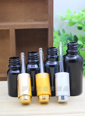 黑色精油瓶空瓶子ml100ml化妆品