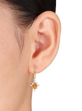 Amour JMS010453耳钉Sterling Silver黄的CT TGW Madeira柠檬