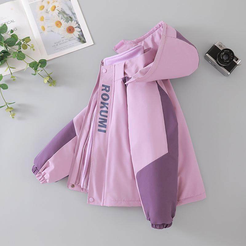 女童春秋冬装外套2025新款儿童冲锋衣三合一可拆卸大童保暖防风衣,淘宝优惠券,粉丝福利购,淘宝优惠卷