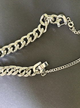 跨境新款个性古巴手链钛钢嘻哈项链欧美时尚项链百搭街头项链批发