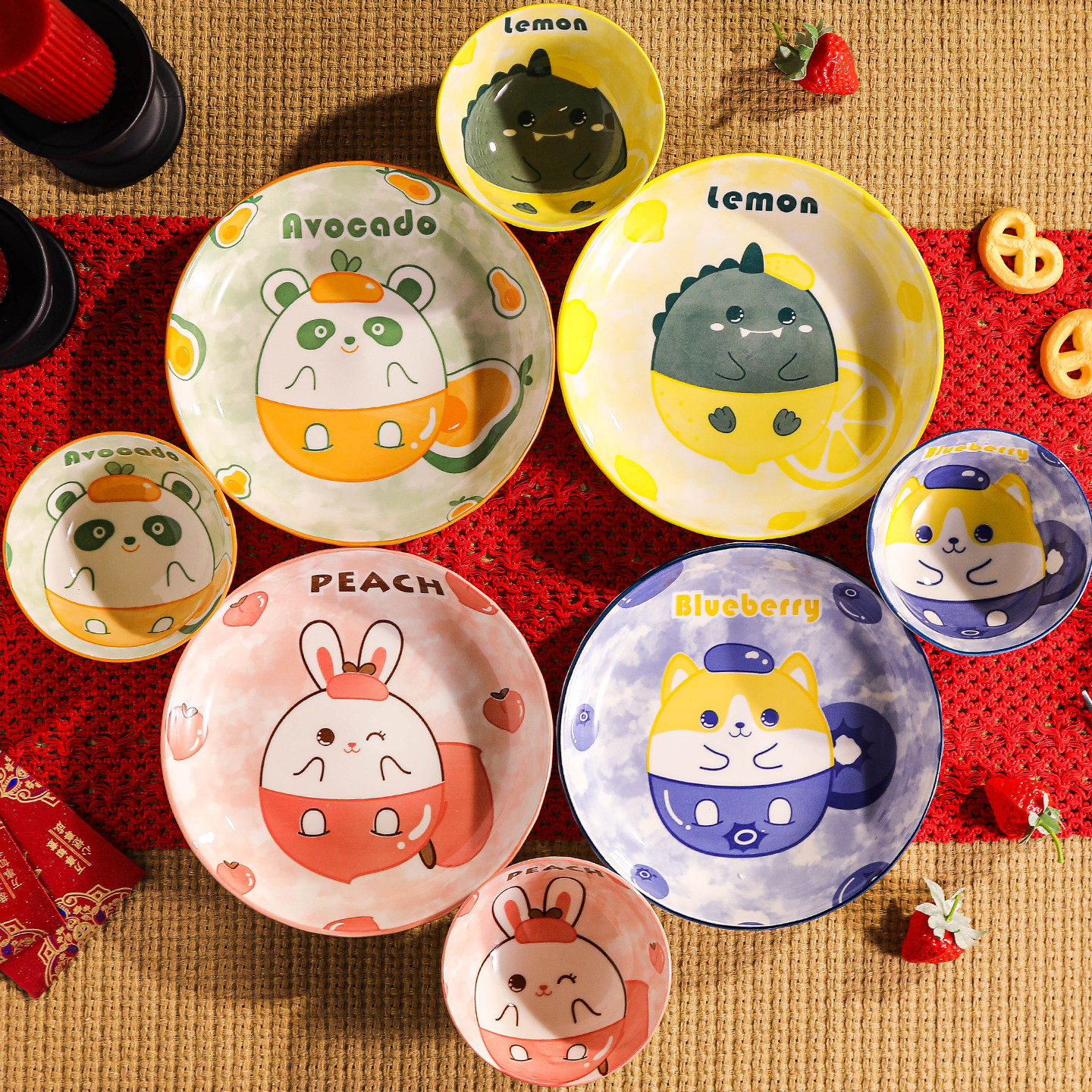 高颜值陶瓷盘餐具碗盘饺子盘饭盘菜盘子家用宿舍公寓女生个性瓷盘,淘宝优惠券,粉丝福利购,淘宝优惠卷