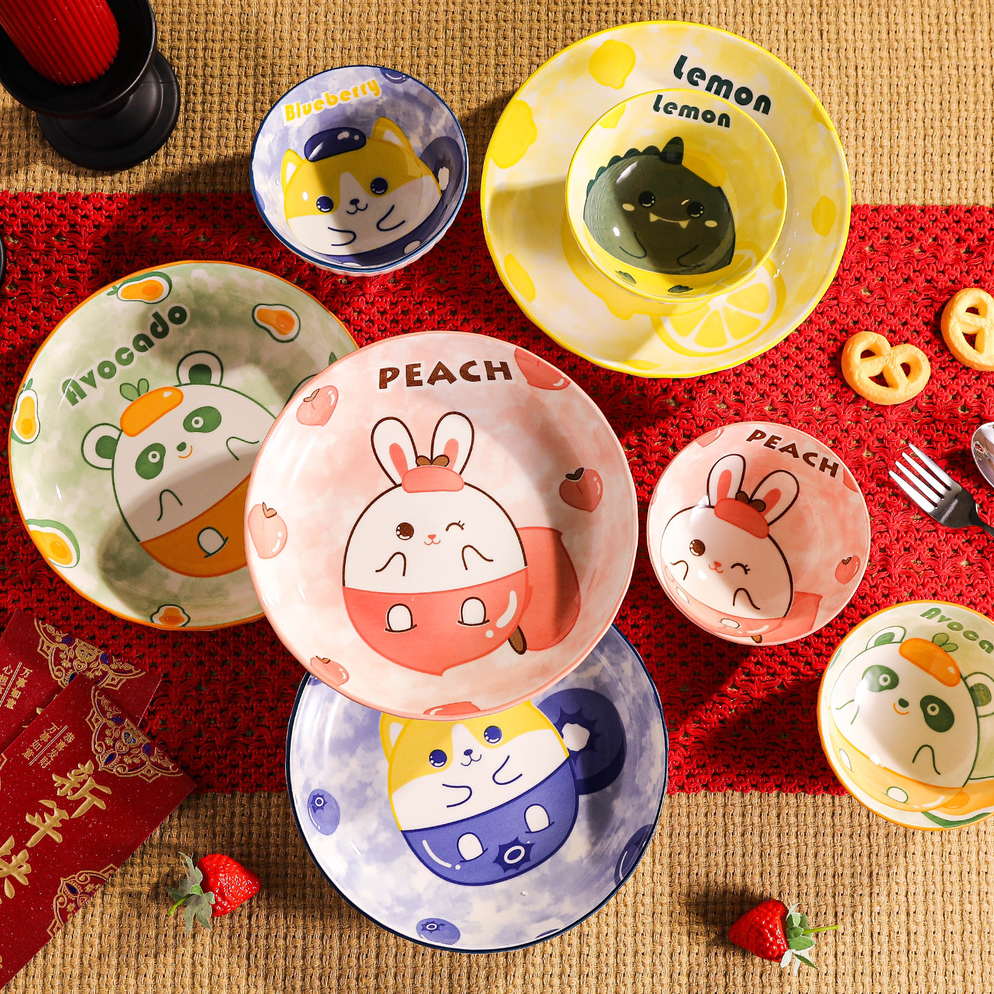 高颜值陶瓷盘餐具碗盘饺子盘饭盘菜盘子家用宿舍公寓女生个性瓷盘,淘宝优惠券,粉丝福利购,淘宝优惠卷