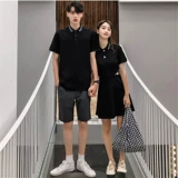 Tide, небольшая дизайнерская парная одежда для влюбленных, летняя одежда, платье, футболка, юбка, тренд сезона, французский стиль, в корейском стиле, воротник поло