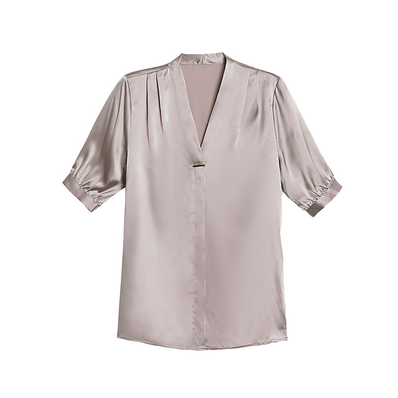 2020夏季新款短袖洋气显瘦重磅衬衫 碧韩妮衬衫