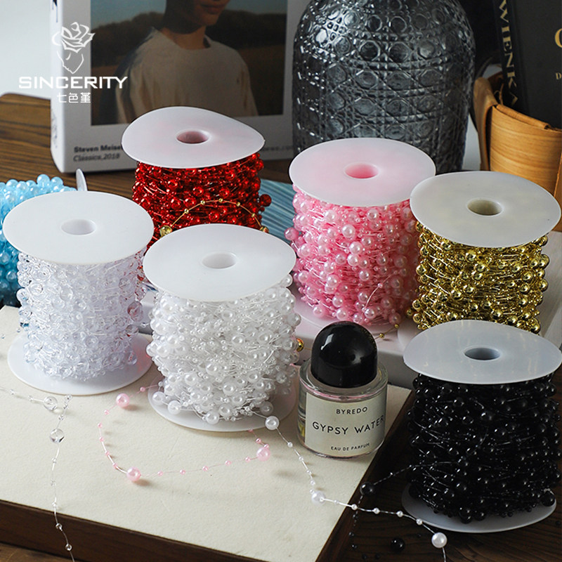 七色堇花束珍珠链仿珍珠配饰链条鲜花装饰花束包装材料DIY饰品,淘宝优惠券,粉丝福利购,淘宝优惠卷