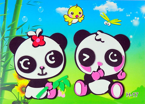 幼儿园儿童EVA贴画3D立体海绵贴贴纸益智DIY手工制作材料玩具包邮 - 图2