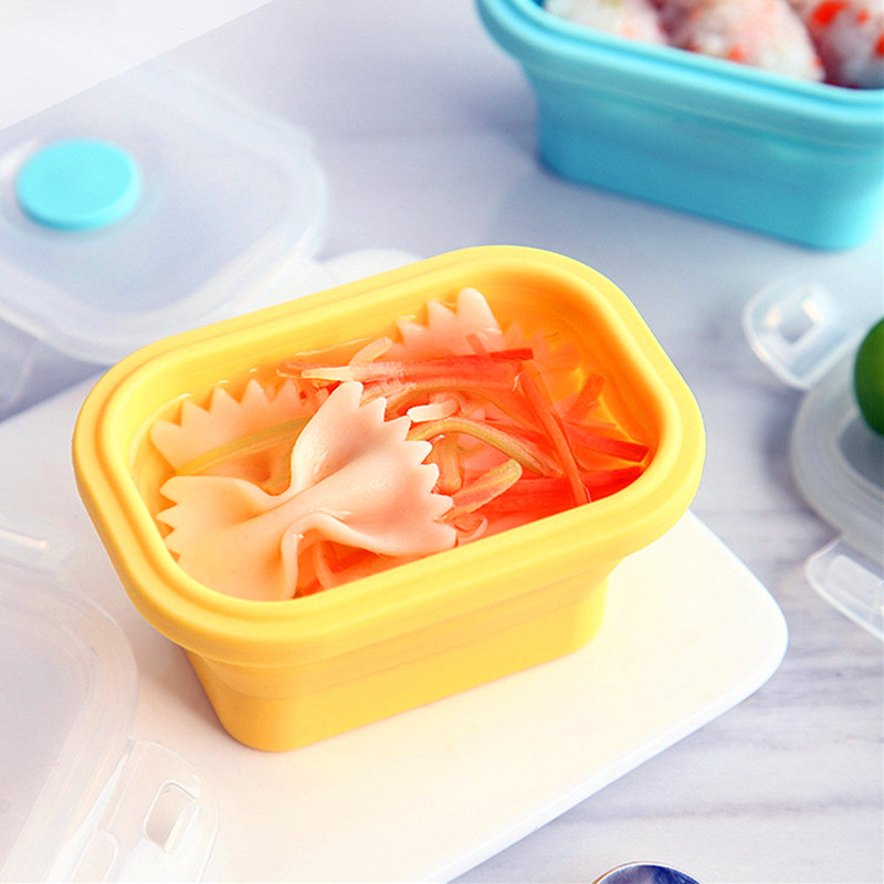 硅胶折叠婴儿辅食盒密封保鲜冷冻微波加热便携外带耐摔食品级四个,淘宝优惠券,粉丝福利购,淘宝优惠卷