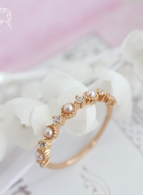 天然淡水珍珠戒指银气质