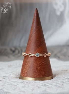 天然珍珠水晶戒指银镀金