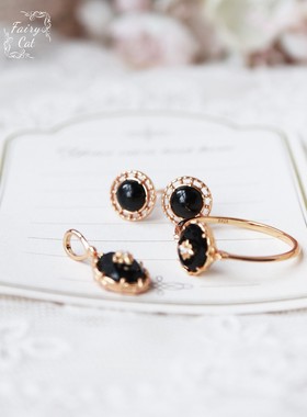 天然水晶温婉复古银饰戒指环