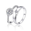 Moissanite diamond ring for couple