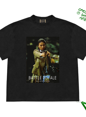 Battle Royale Movie大逃杀电影画面图案圆领基础休闲款短袖上衣