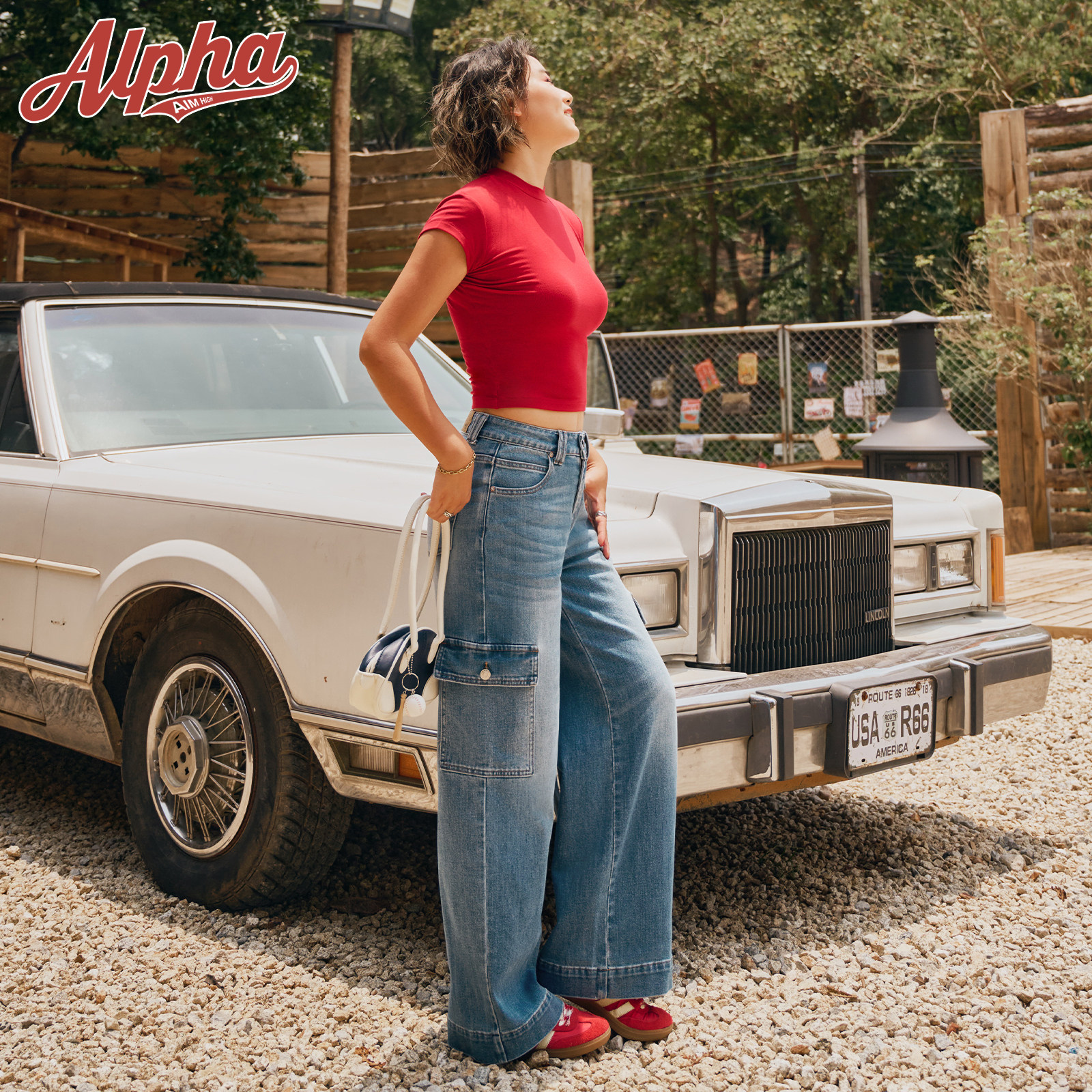 AlphaGym摩登牛仔裤高腰直筒美式复古工装宽松显瘦阔腿休闲长裤,淘宝优惠券,粉丝福利购,淘宝优惠卷