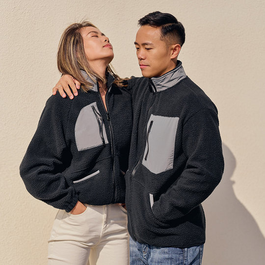 Alphagym флисовая куртка контрастного цвета для пар