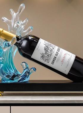 红酒架摆件创意家居客厅酒柜餐边玻璃柜装饰品软装高级感轻奢高档