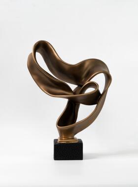 现代北欧飘带样板房地标摆件工艺品售楼部卧室书房客厅餐厅装饰品