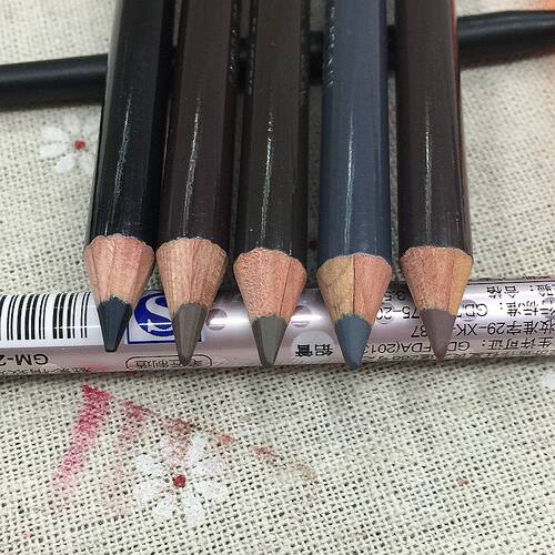 NON.U魅影精致炫银眉笔硬杆木质刀削式GM2303笔匠出品 - 图2