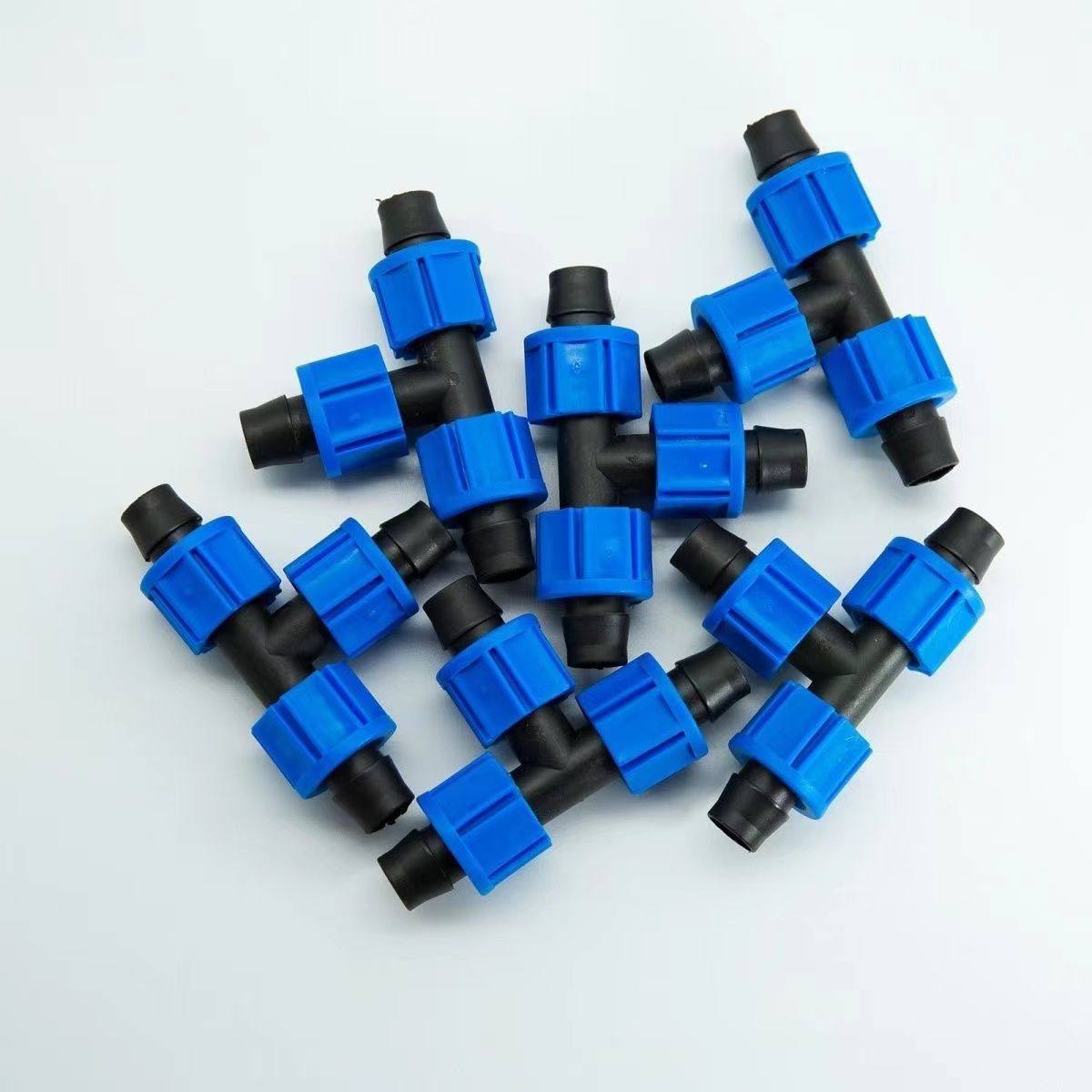 锁母三通(配件料) 16/20锁母滴灌带三通,pe快接三通滴灌接头4分 - 图2