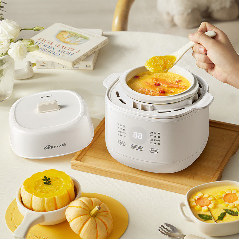 小熊电炖锅炖盅隔水炖家用婴儿辅食煮粥锅燕窝陶瓷煲汤炖汤E10N1,淘宝优惠券,粉丝福利购,淘宝优惠卷