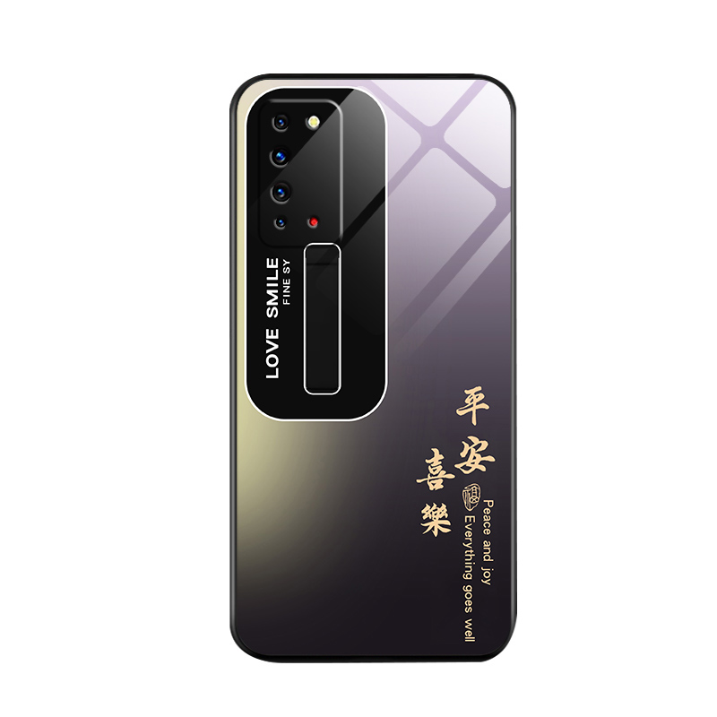 喜乐渐变适用于华为荣耀x10手机壳男女honor9xpro新款8xmax钢化玻璃9青春版创意文字9i套防摔v9play硅胶外壳 - 图3