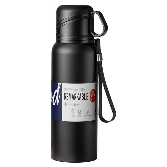 浩迪大容量保温杯316男女不锈钢茶水分离双盖水杯便携车载户外壶