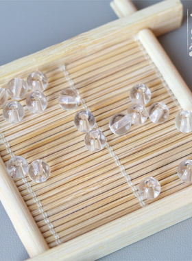 小米粥水晶珠透明珠diy珠子配件