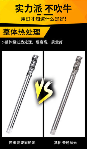加长丝攻丝锥螺旋攻丝机用丝锥m3m4m5m6m8X100X120L150x200l250mm - 图2