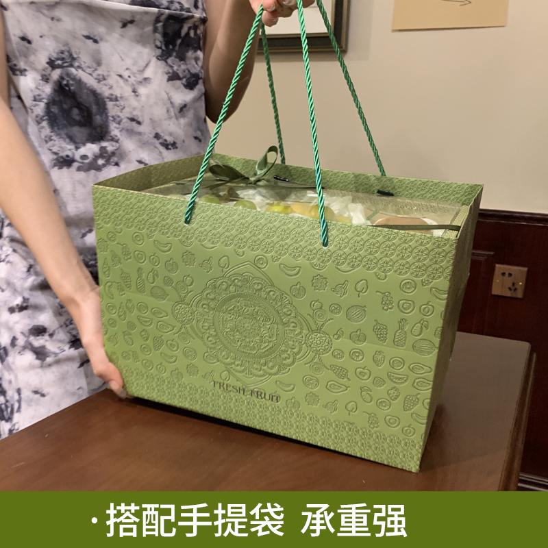 高档双层水果礼品盒10斤混装水果包装盒春节鲜花空盒现货可包邮 - 图2