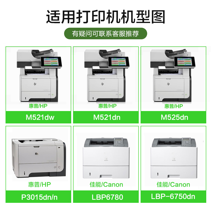 彩格适用惠普P3015硒鼓hp55a 500 M521dn/dw M525f打印机CE255a - 图0